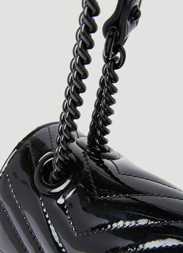 Gucci GG Marmont Patent Small Shoulder Bag Black guc0253186
