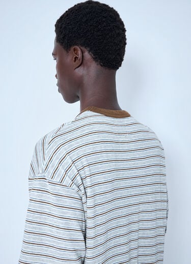Visvim Mondo Border Stripe T-Shirt Grey vis0164006