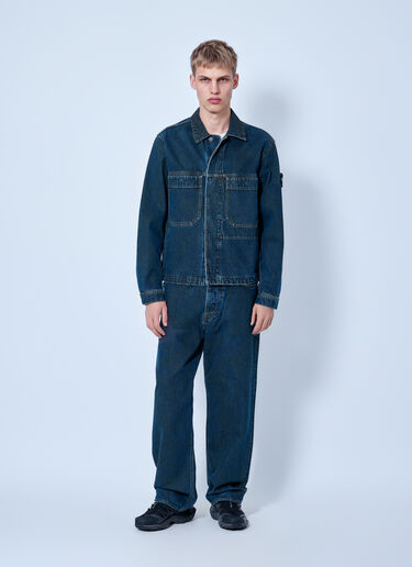 LN-CC® - Stone Island: Denim Jacket - Blue Stone Island Denim Jacket Blue sto0165106