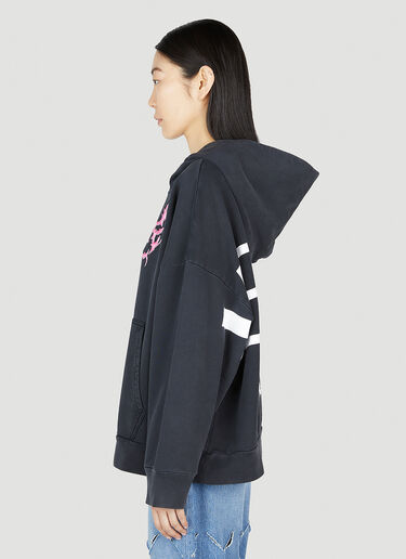 Versace 로고 프린트 후드 스웨트셔츠 블랙 vrs0252001