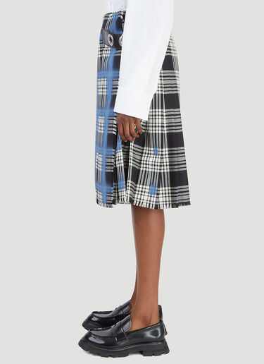 Marni Spray Paint Tartan Skirt Blue mni0245012