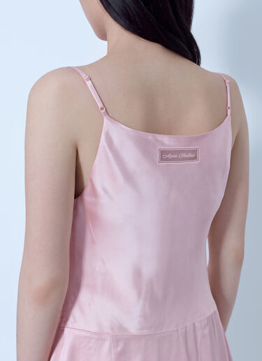 LN-CC® - Acne Studios: Shiny Satin Midi Slip Dress - Pink Acne Studios Shiny Satin Midi Slip Dress Pink acn0265060