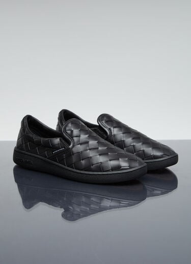 Bottega Veneta Intrecciato Slip-On Shoes Black bov0255104