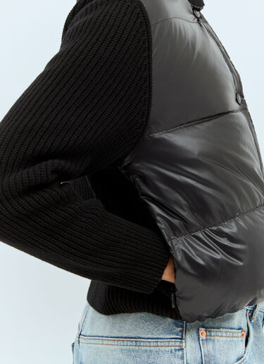 Moncler Zip-Up Padded Cardigan Black mon0259035
