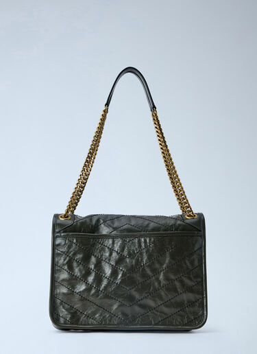 Saint Laurent Medium Niki Chain Shoulder Bag Dark Green sla0264008
