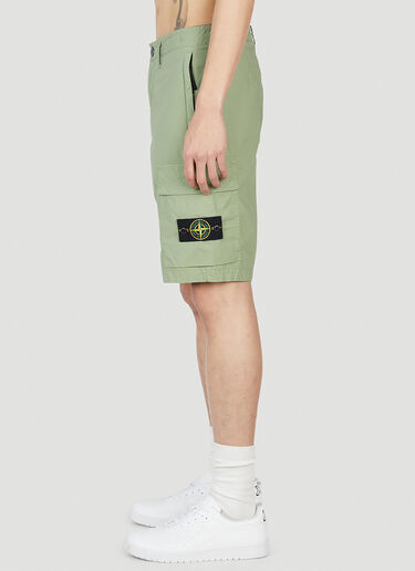 Stone Island Compass Patch Bermuda Shorts Green sto0152043