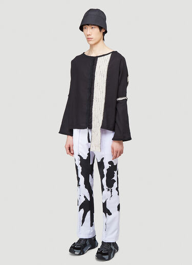 Youths In Balaclava Tweed Panel Sweatshirt Black yib0140018