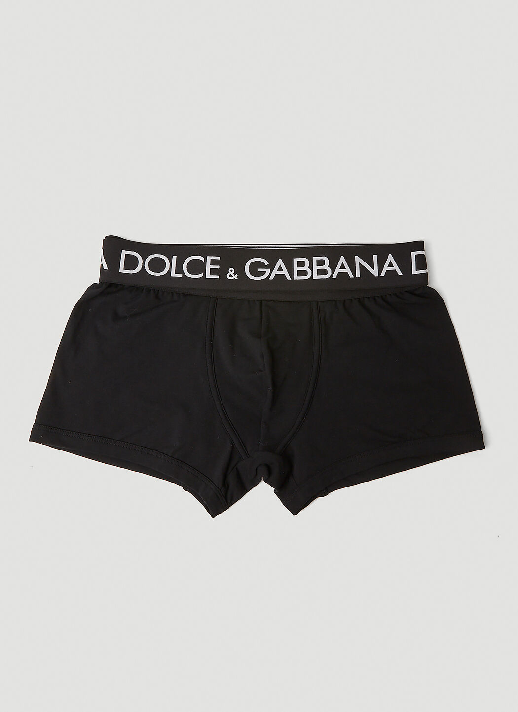 Dolce & Gabbana 徽标裤腰平角内裤 Black dol0156003