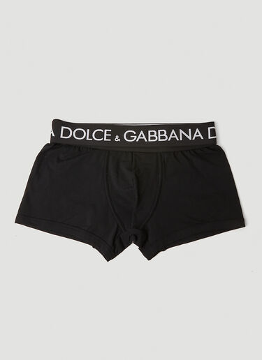 Dolce & Gabbana ロゴウエストバンドボクサーブリーフ ブラック dol0152002