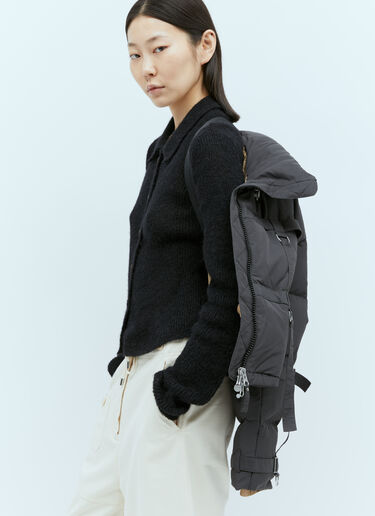 Strap Cropped Puffer Down Jacket Canada Goose X Rokh Strap Cropped Puffer Down Jacket Grey cnr0253007