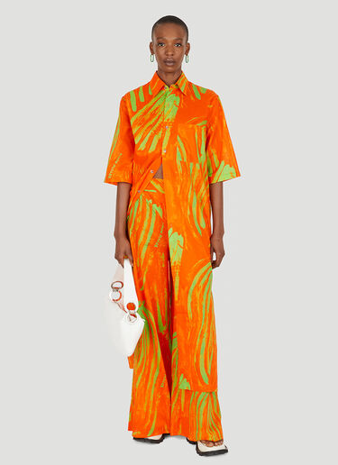 SIMON MILLER Lagga Abstract Leaf Print Pants Orange smi0249007
