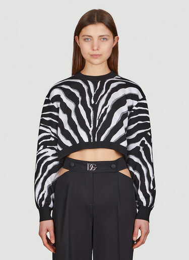 Dolce & Gabbana Zebra Cropped Sweater Black dol0249017