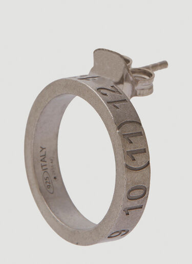 Number Engraved Circle Earrings Maison Margiela Number Engraved Circle Earrings Silver mla0249049