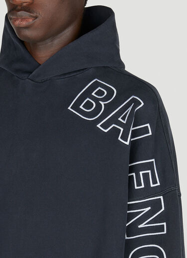 Balenciaga Logo Print Hoodie Black bal0153016