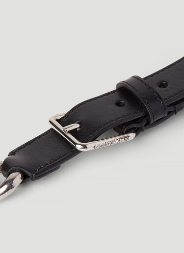 Alexander McQueen Single Chain Belt Black amq0245054