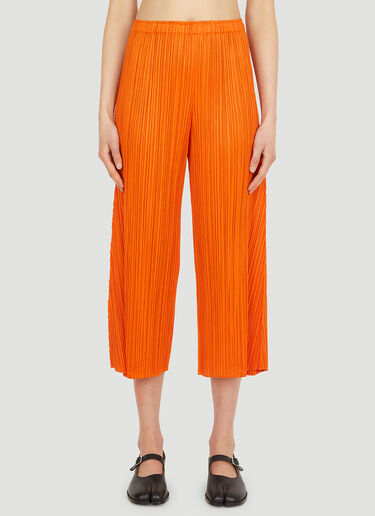 Pleats Please Issey Miyake Plissé Cropped Pants Orange plp0251016