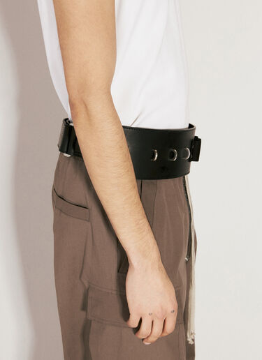 Rick Owens 카고 가죽 벨트 블랙 ric0156015