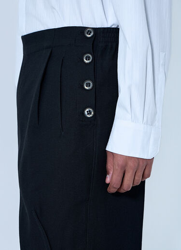 Kiko Kostadinov High-Waisted Pleated Trousers Black kko0164003