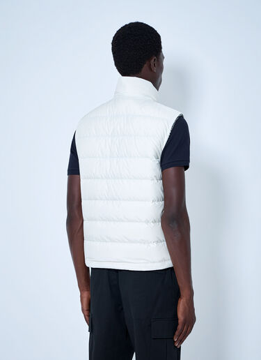 LN-CC® - Moncler: Gienah Reversible Wool Blend Down Gilet - White Moncler Gienah Reversible Wool Blend Down Gilet White mon0165007