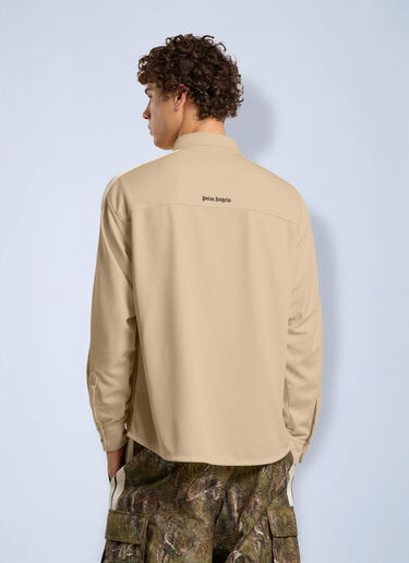 LN-CC® - Palm Angels: Logo 90' Track Jacket Shirt - Beige Palm Angels Logo 90' Track Jacket Shirt Beige pma0166284
