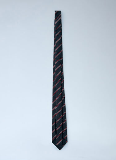 Saint Laurent 真丝条纹领带  酒红色 sla0260027