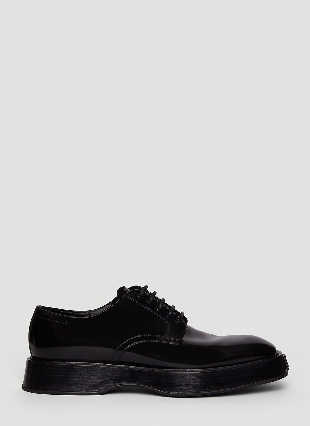 Saint Laurent Brushed Michelangelo Derby Shoes Black sla0145025