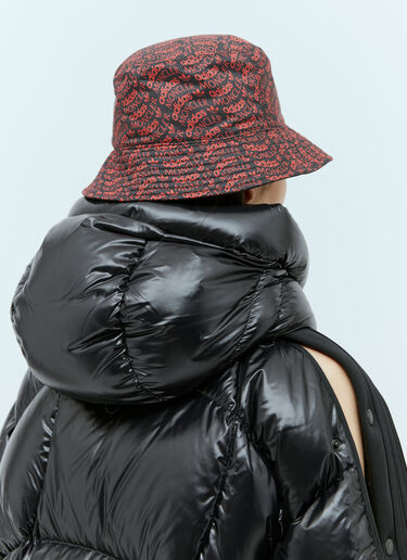 로고 프린트 버킷 햇 Moncler x adidas Originals 로고 프린트 버킷 햇 레드 mad0354011