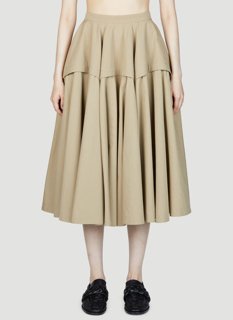VETEMENTS Gathered Midi Skirt Black vet0254015