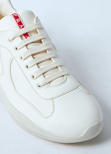 Prada Leather Low-Top Sneakers White pra0160016