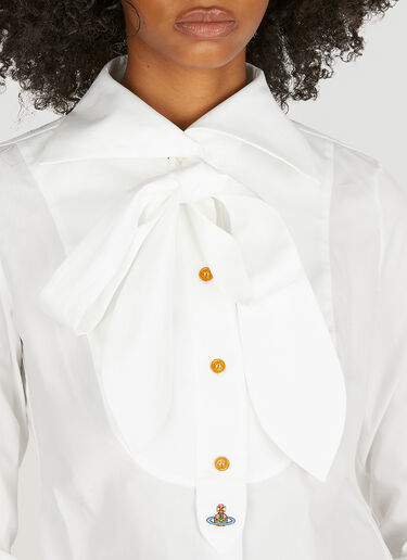 Vivienne Westwood 보타이 셔츠 화이트 vvw0249017