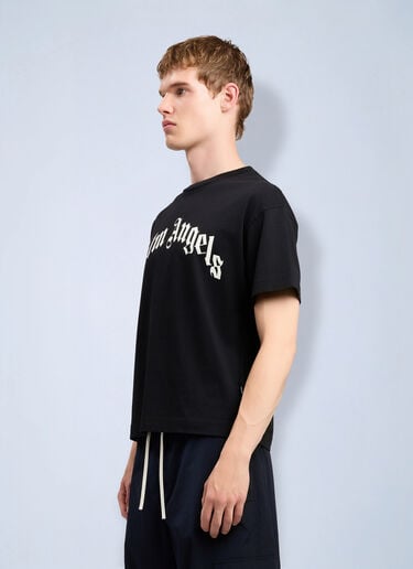 Palm Angels Curved Logo T-Shirt Black pma0164105