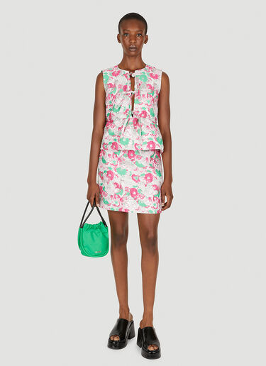 3D Floral Skirt GANNI 3D Floral Skirt Pink gan0251088