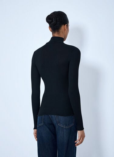 LN-CC® - Prada: Ribbed Turtleneck Top - Black Prada Ribbed Turtleneck Top Black pra0265904