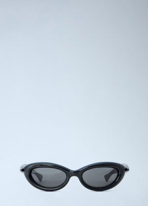 Bottega Veneta Sardine Oval Sunglasses Black bov0265009