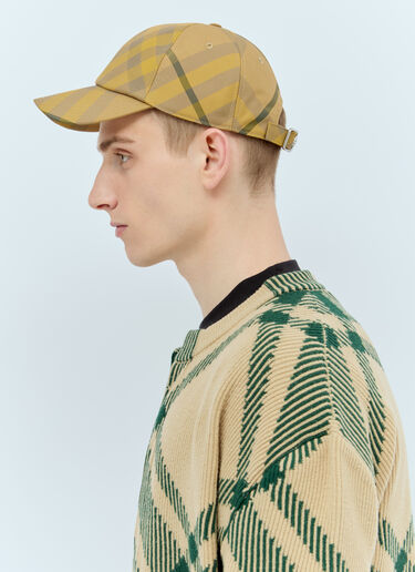 Burberry Check Baseball Cap Yellow bur0155086