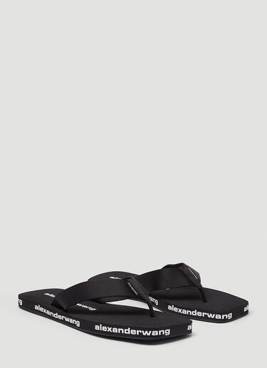 Alexander Wang Logo Flip-Flops Black awg0245031