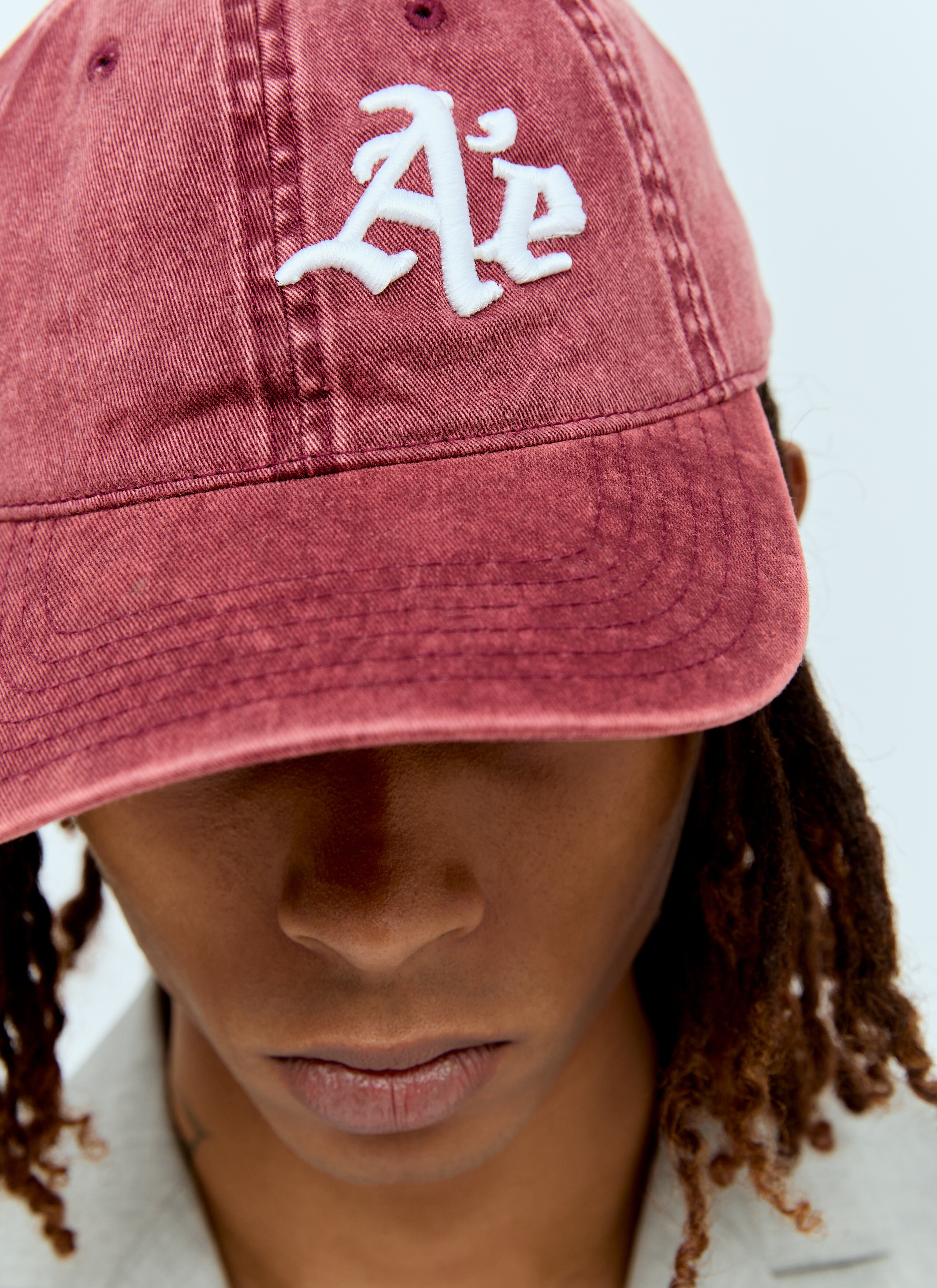 AE Logo Embroidered Cap in Grey & Red | Aaron Esh – AARON ESH