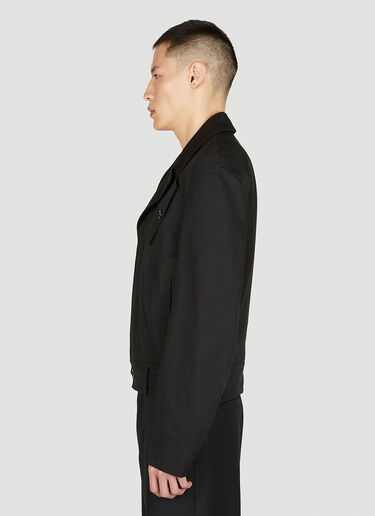 Alexander McQueen Military Cropped Bomber Jacket Black amq0152006