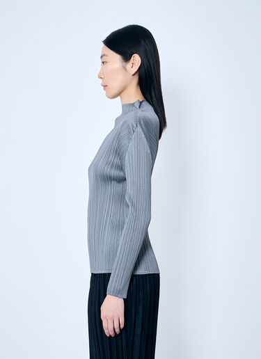 Pleats Please Issey Miyake Pleated Top Grey plp0259025