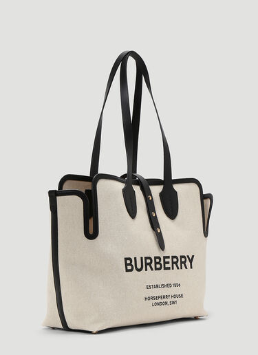 Burberry Canvas Medium Tote Bag Beige bur0243041