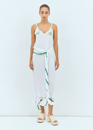 JW Anderson Tassel Strap Twisted Dress White jwa0258004