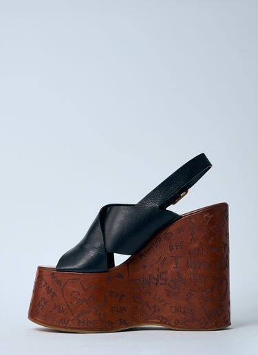 Maxime Wedge Sandal Chloé Maxime Wedge Sandal Black chl0257042