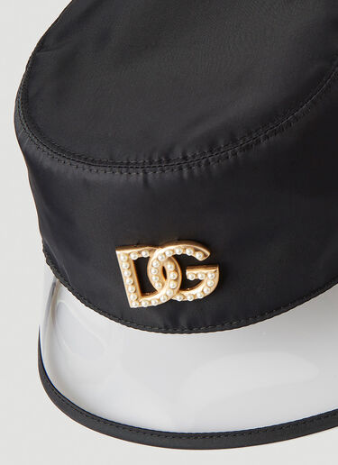 Dolce & Gabbana Embellished Logo Bucket Hat Black dol0246058