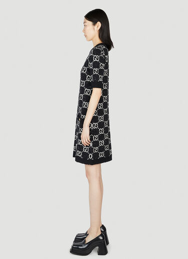 Gucci GG Jacquard Short Sleeve Dress Black guc0251216