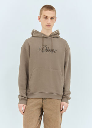 Burberry Cursive French Hooded Sweatshirt Black bur0158006