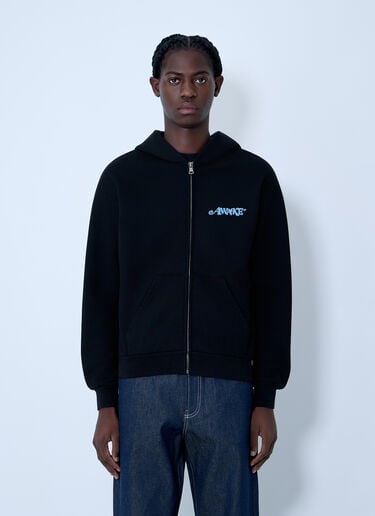 Awake NY Logo Motif Hooded Sweatshirt Black awa0162002