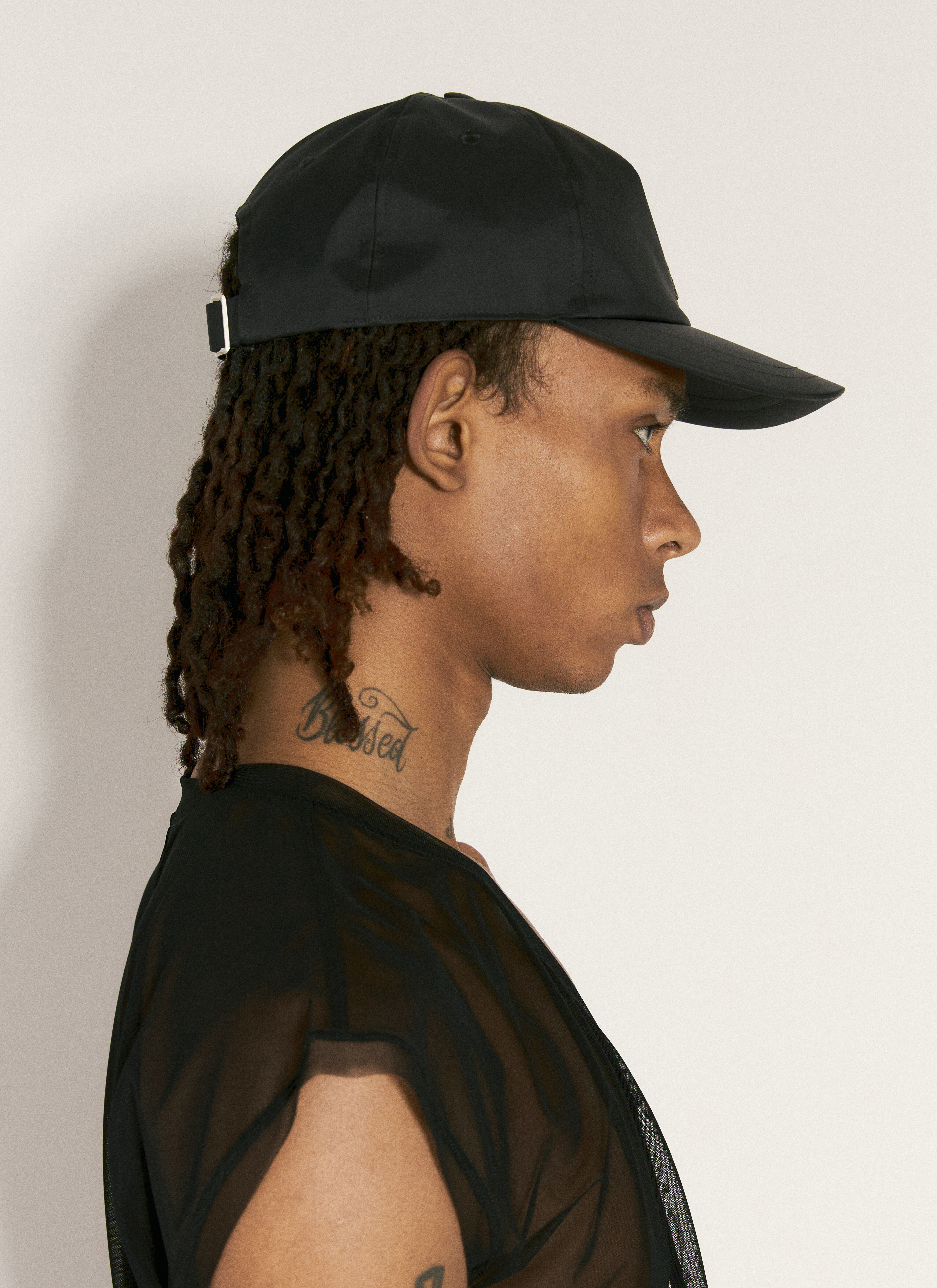 Rick Owens Black Champion Edition Nylon Baseball Cap Rick Owens