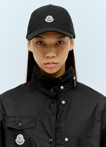 Moncler 徽标贴饰棒球帽  黑色 mon0256035