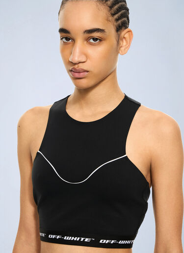 LN-CC® - Off-White: Logoband Crop Top - Black Off-White Logoband Crop Top Black ofw0264068