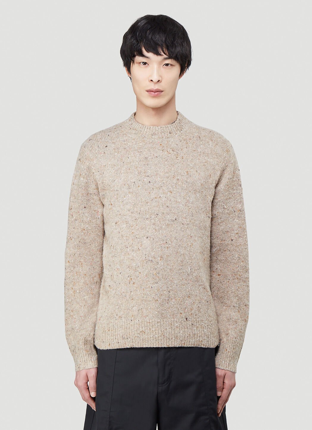 Acne Studios Peele Melange Knitted Sweater in Brown | LN-CC®